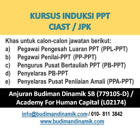Kursus Induksi PPT, 8 - 9 Mei 2026